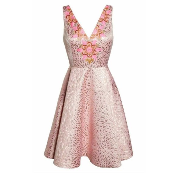 LILLY PULITZER Elaine Pink Tropics A Line Dress Size 2 NEW - Picture 2 of 5